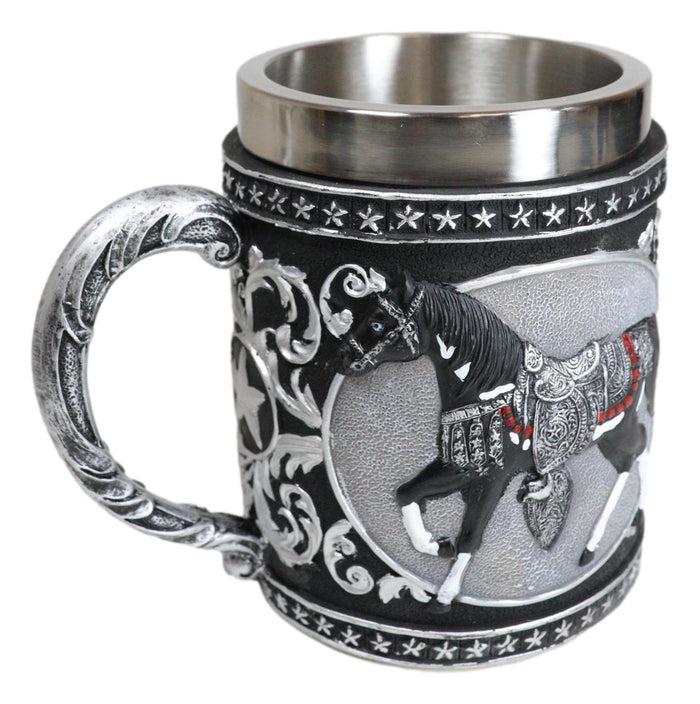 ebros gift The Trail Of Painted Ponies Silverado Lone Star Scrollwork Horse Tankard Mug