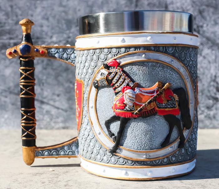 ebros gift The Trail Of Painted Ponies Super Charger King's Cavalier War Horse Tankard Mug