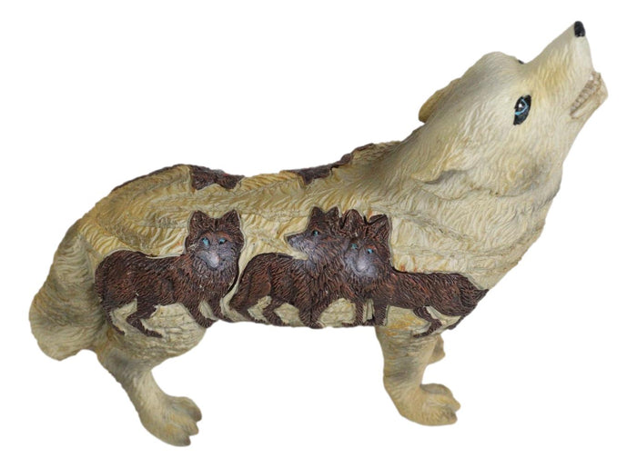 Ebros Gift The Wolf Spirit Collection Aardwolf Wolfpack Figurine Howling Wolf 6.25"L
