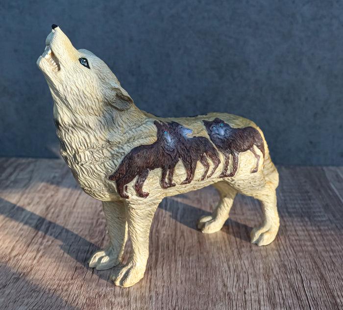 ebros gift The Wolf Spirit Collection Aardwolf Wolfpack Figurine Howling Wolf 6.25"L