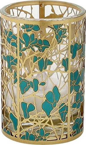 ebros gift Tiffany Magnolia Votive Holder Pattern Candle Holder Tea Light Holder 3.25"H