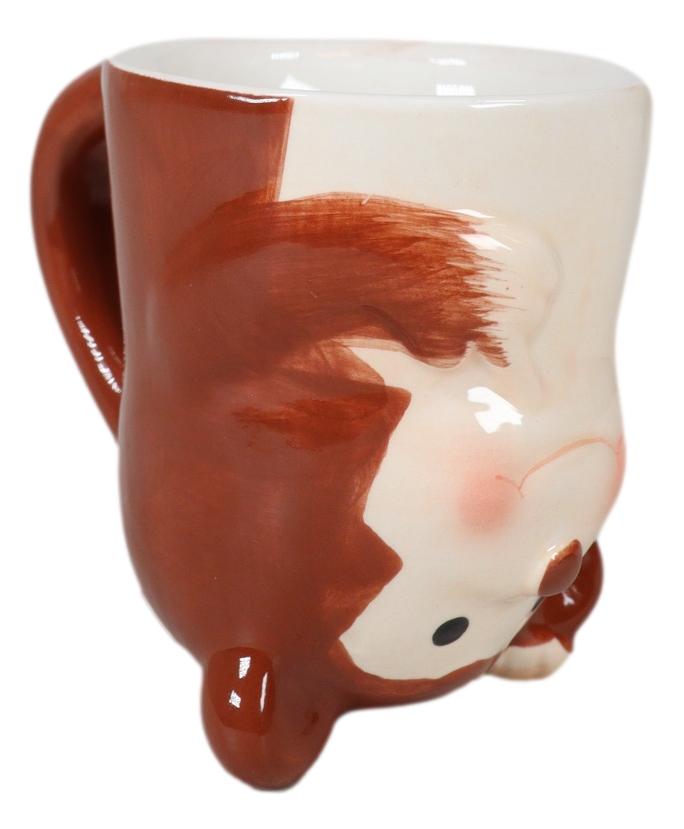 Ebros Gift Topsy Turvy Ceramic Rainforest Baby Ape Monkey Latte Juice Dessert Mini Mug Cup