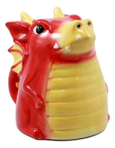 Ebros Gift Topsy Turvy Ceramic Red Pyre Dragon Coffee Mug Drink Cup 11oz Collectible