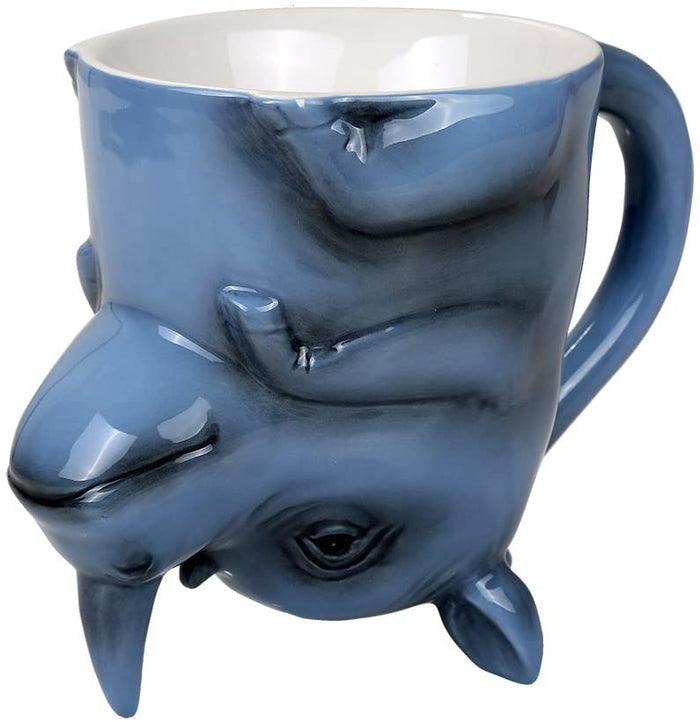 Ebros Gift Topsy Turvy Rhino Horn 11oz Coffee Mug Adorable Mug Upside Down Tea Home Office