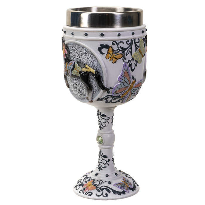 Ebros Gift Trail Of Painted Ponies Black Beauty Horse Chrysalis Butterflies Wine Goblet