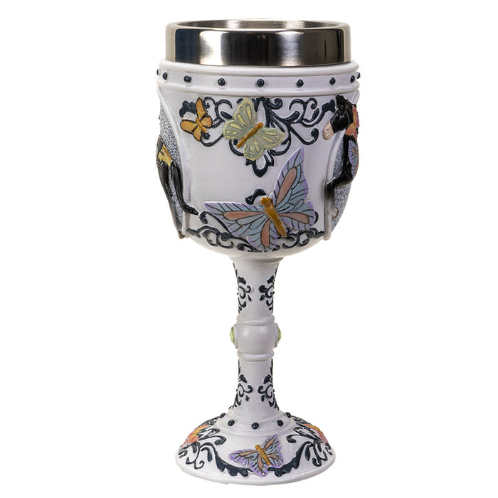 Ebros Gift Trail Of Painted Ponies Black Beauty Horse Chrysalis Butterflies Wine Goblet
