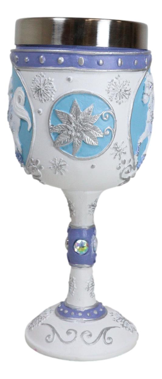 Ebros Gift Trail Of Painted Ponies Snow Crystal Pony With Frost Flakes Horse Wine Goblet