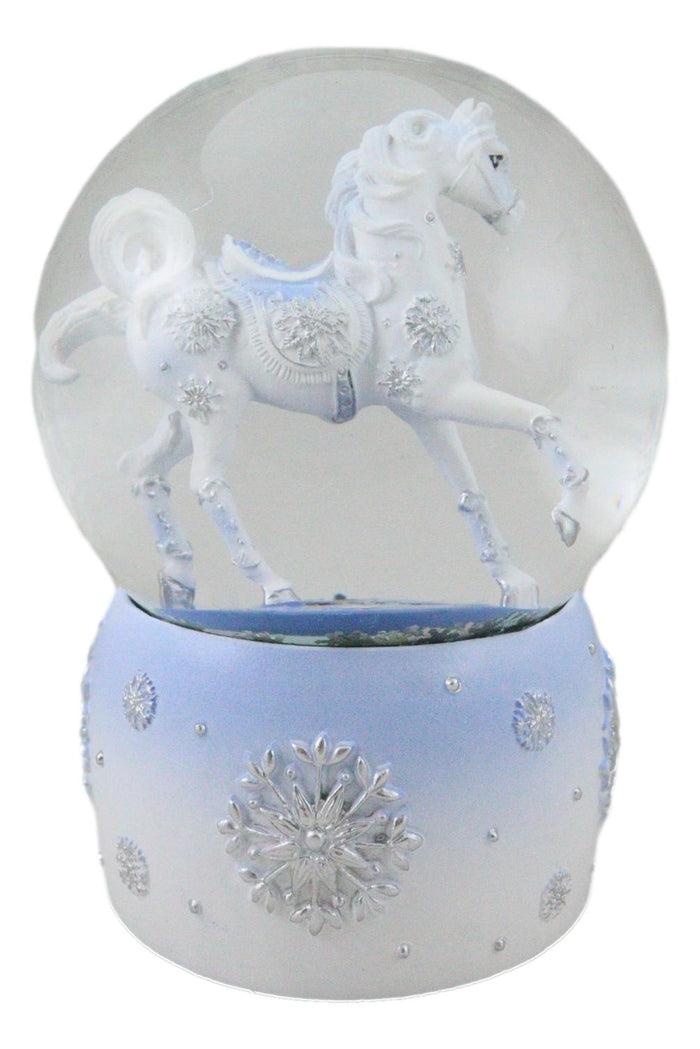 Ebros Gift Trail Of Painted Ponies Western Frozen Winter Snow Crystal Horse Water Globe