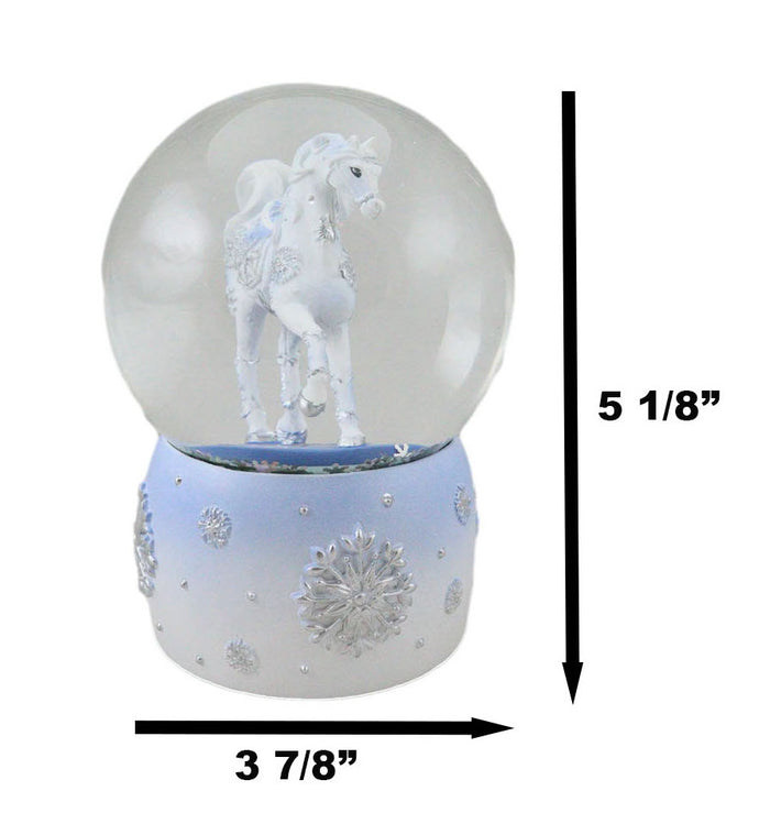 Ebros Gift Trail Of Painted Ponies Western Frozen Winter Snow Crystal Horse Water Globe