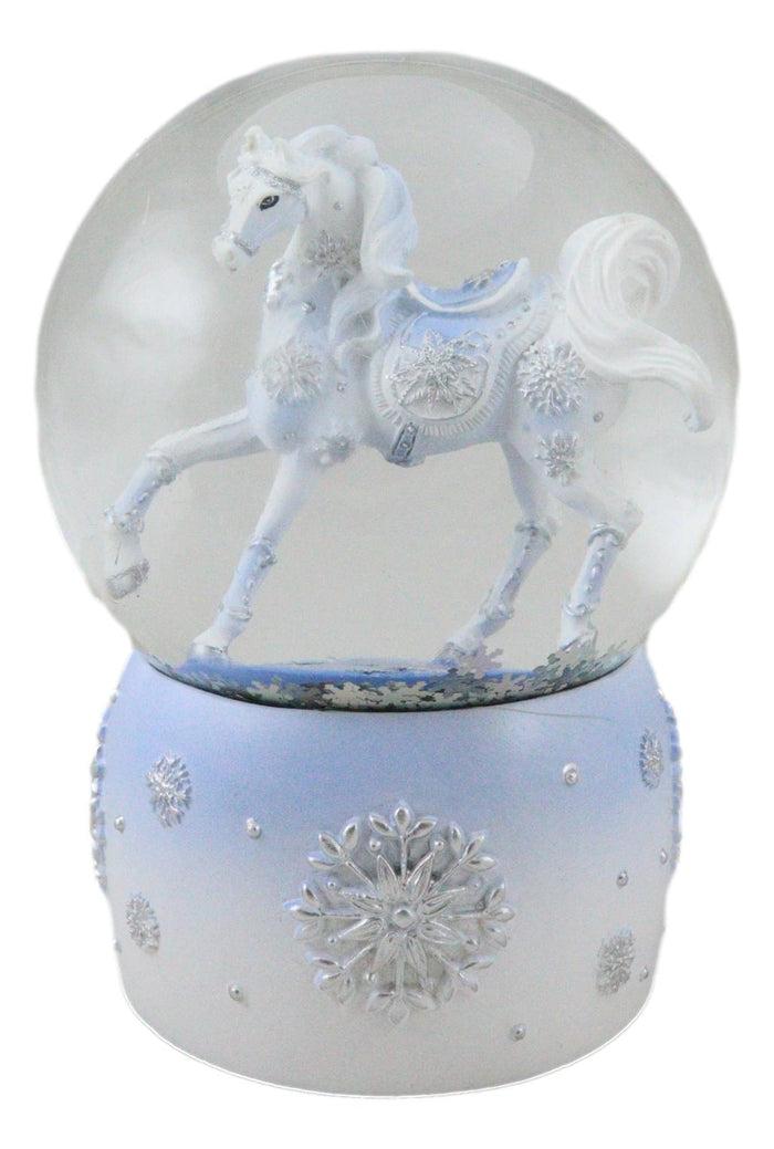 Ebros Gift Trail Of Painted Ponies Western Frozen Winter Snow Crystal Horse Water Globe