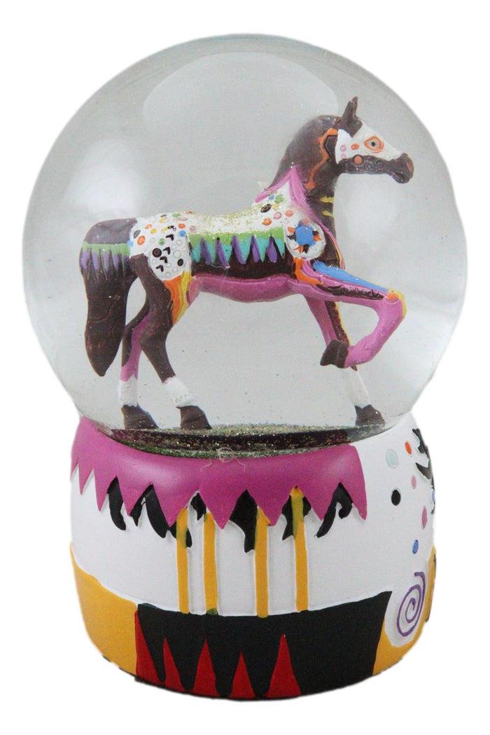 Ebros Gift Trail Of Painted Ponies Western Praire Horizon Horse Glitter Water Globe Decor