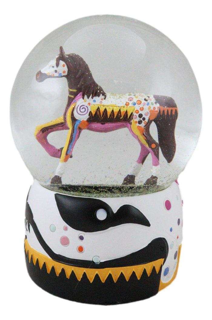 Ebros Gift Trail Of Painted Ponies Western Praire Horizon Horse Glitter Water Globe Decor