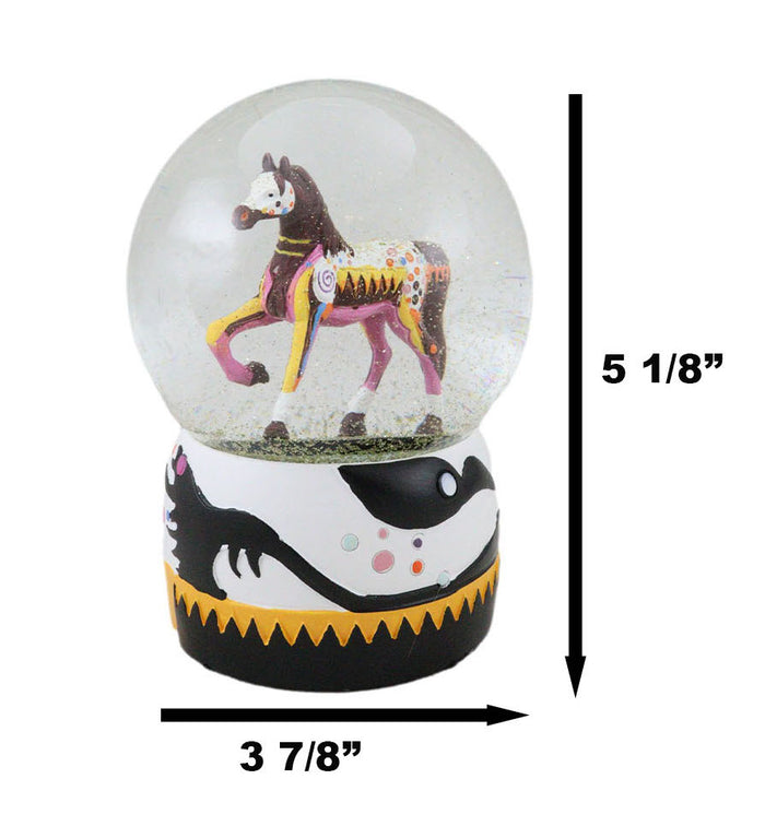 Ebros Gift Trail Of Painted Ponies Western Praire Horizon Horse Glitter Water Globe Decor