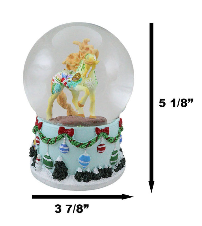 Ebros Gift Trail Of Painted Ponies Western Vintage Christmas Horse Glitter Water Globe