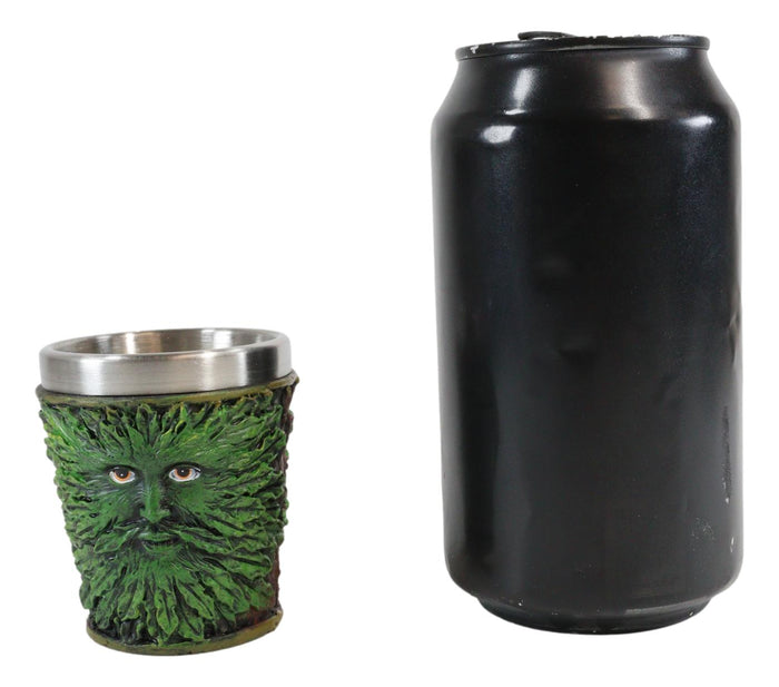 Ebros Gift Tree Spirit Forest Dryad Foliage Leaf Pattern Greenman 2oz Shot Glasses Set Of 4