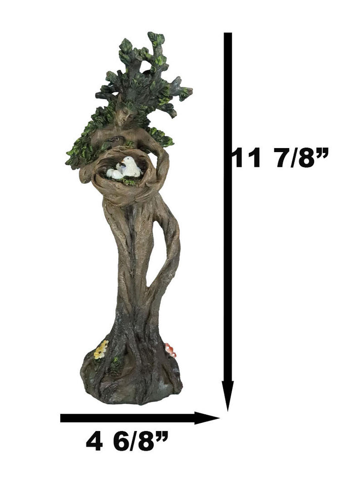 Ebros Gift Tree Woman Gaia Dryad Ent Native Earth Goddess Hugging Nest With Birds Figurine