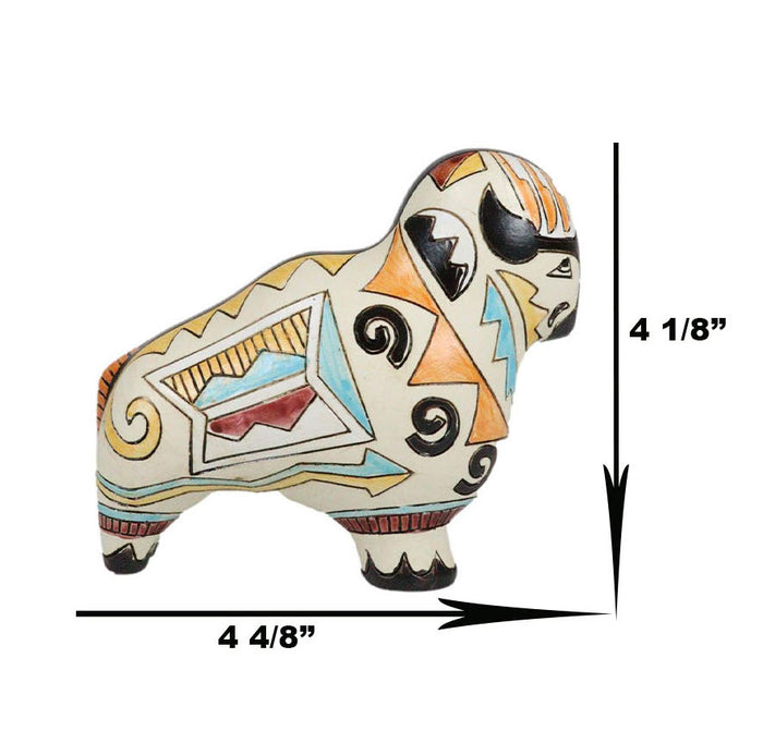 Ebros Gift Tribal American Aztec Hopi Indian Style Buffalo Bison Totem Spirit Figurine
