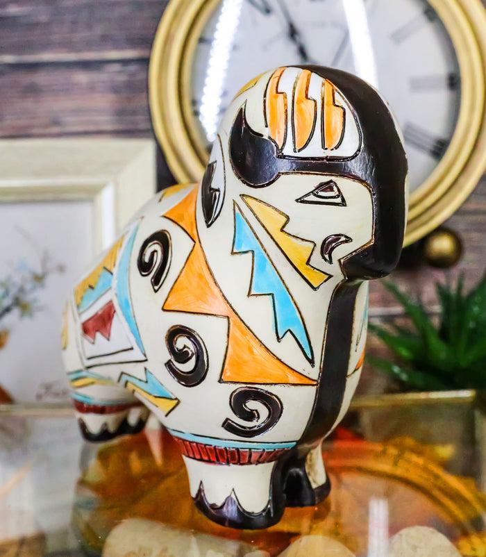 ebros gift Tribal American Aztec Hopi Indian Style Buffalo Bison Totem Spirit Figurine