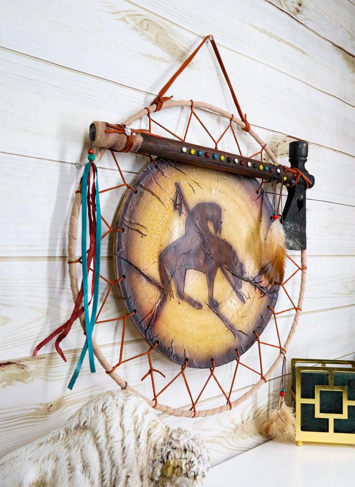 Ebros Gift Tribal Native Indian End Of Trail War Shield Battle Axe Dreamcatcher Wall Decor