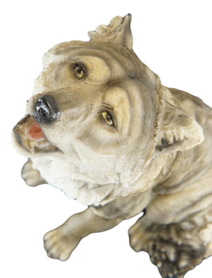 Ebros Gift Tribal Pack Alpha Leader Akela Howling Gray Wolf Statue 14"H Spirit Wolves