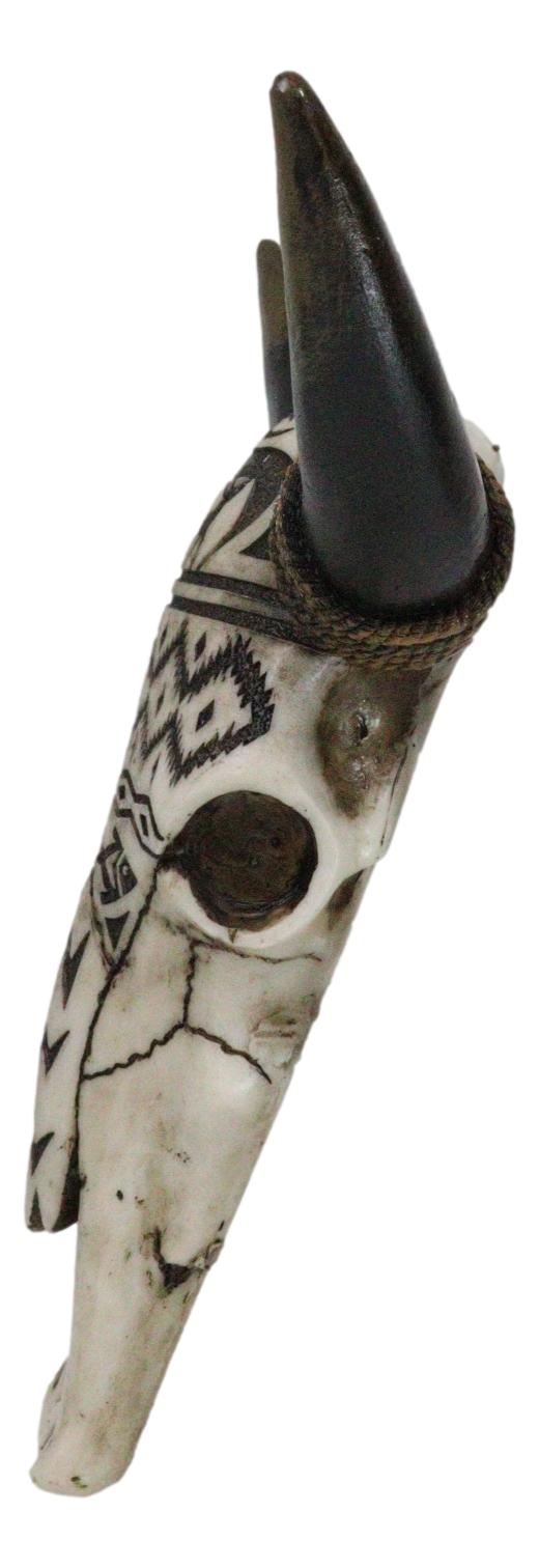Ebros Gift Tribal Tattoo Wildlife Deer And Fishes Abstract Cow Skull Wall Decor Plaque