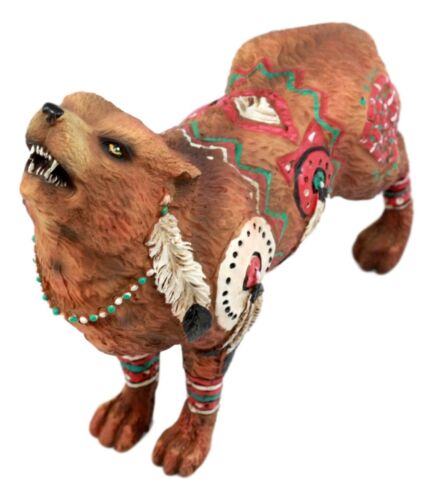 Ebros Gift Tribal Warpath Native Howling Wolf Totem Spirit Figurine Collection 6.25"L
