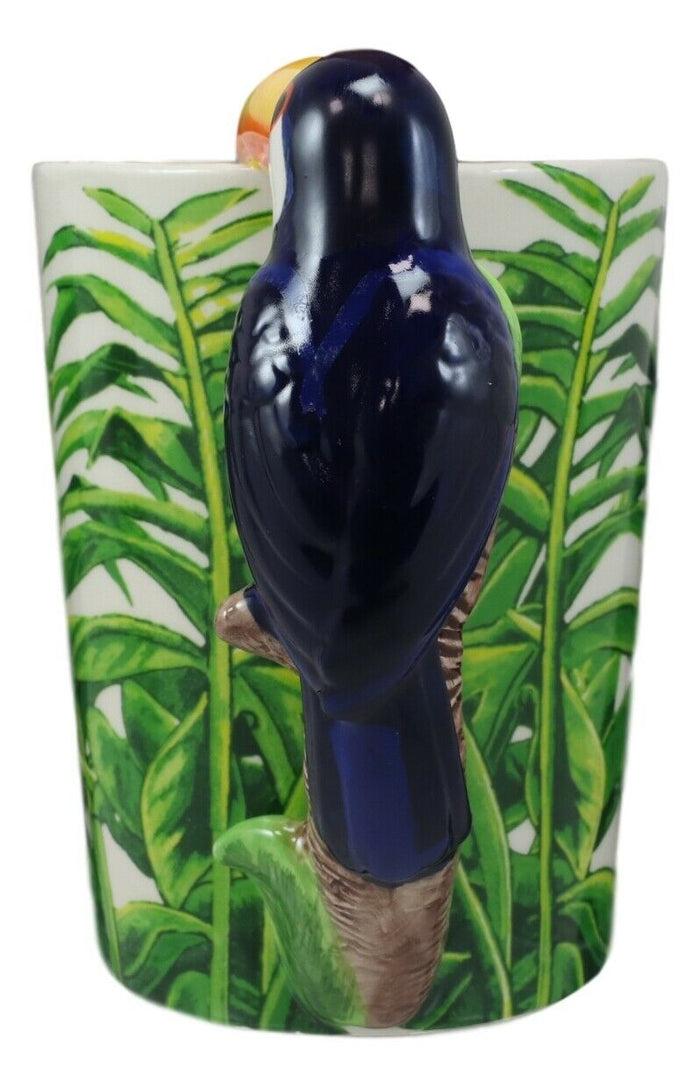 Ebros Gift Tropical Rainforest Paradise Toucan Bird Perching On Tree Branch Cup Mug 12oz