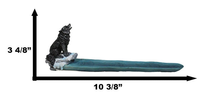 Ebros Gift Tundra Forest Mystic Alpha Gray Wolf Remus Moon Howling Incense Holder Figurine