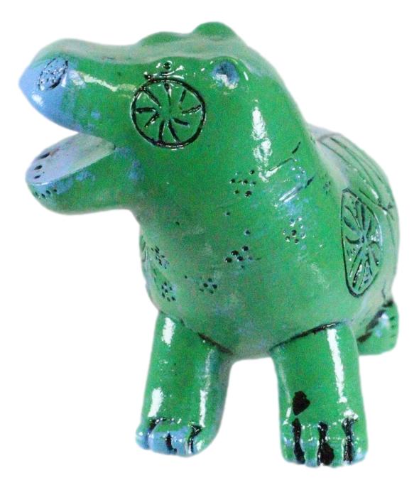Ebros Gift Turquoise Green Egyptian Goddess Taweret Hippo With Hieroglyphs Mini Figurine