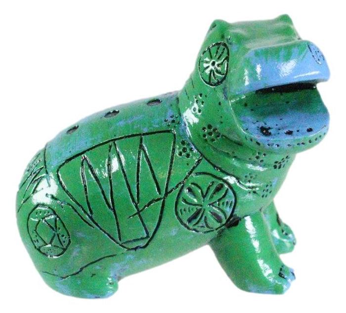 Ebros Gift Turquoise Green Egyptian Goddess Taweret Hippo With Hieroglyphs Mini Figurine