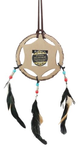 Ebros Gift Turquoise Native Bear Paw Dreamcatcher Wall Hanging Decor 5"Diam Dream Catcher