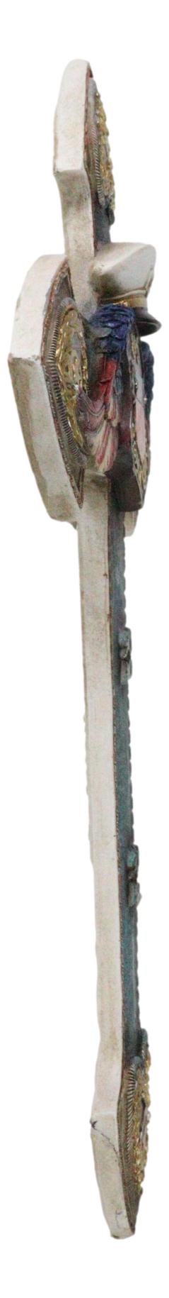 Ebros Gift Turquoise Rustic Western US Coast Guard Eagle Wings Crest Anchors Wall Cross