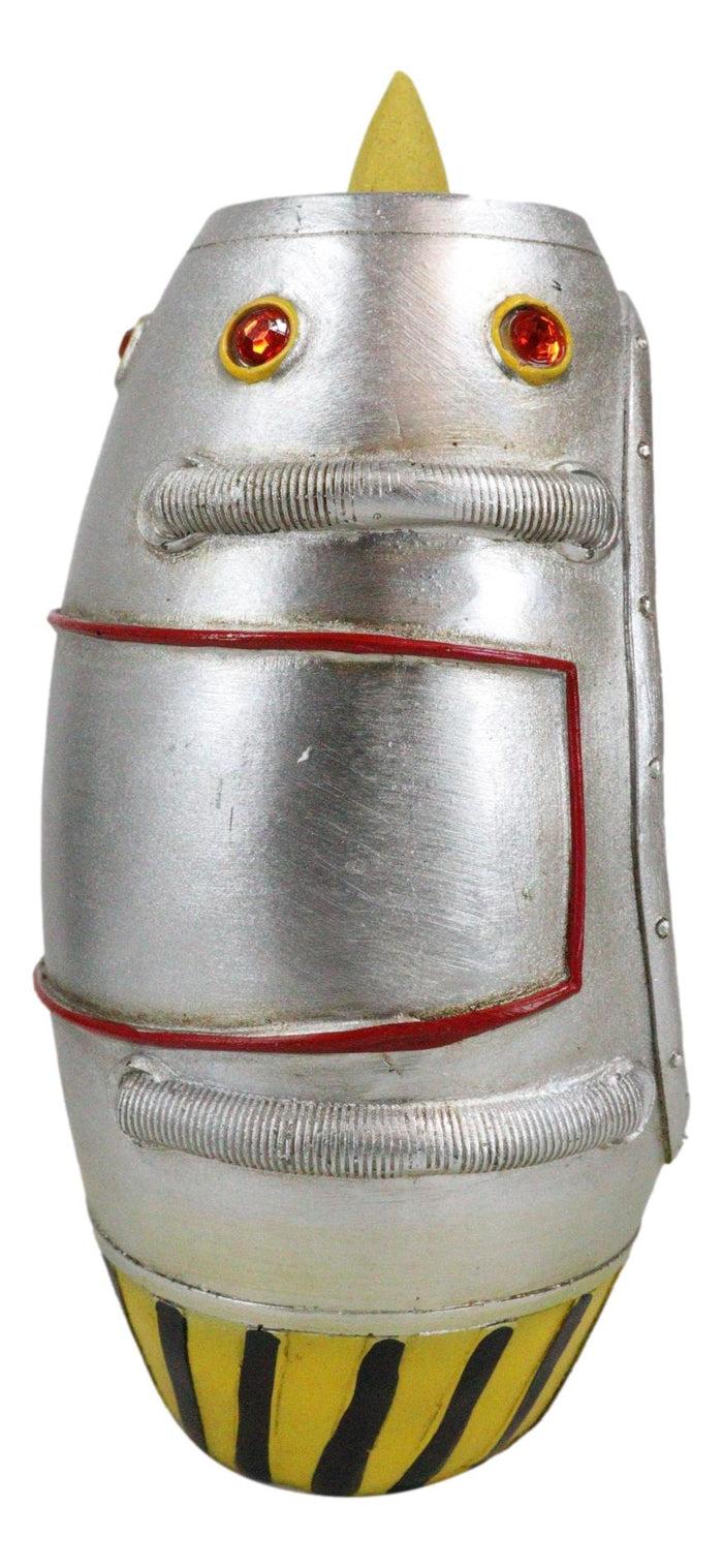 Ebros Gift UFO Green Alien In Spaceship Capsule Backflow Incense Burner With LED Lights