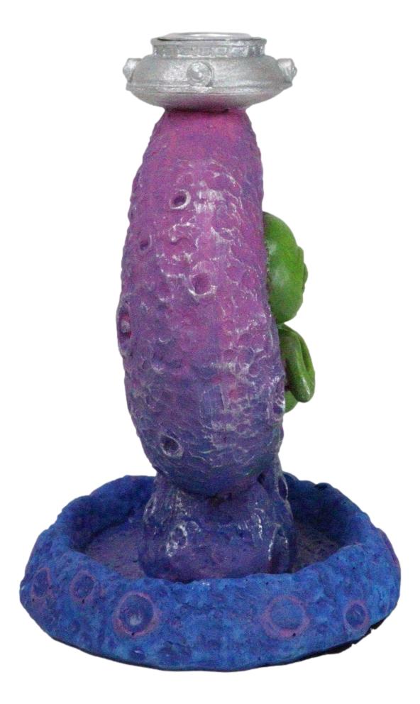 Ebros Gift UFO Green Roswell Alien Sleeping On Crescent Crater Moon Backflow Incense Burner