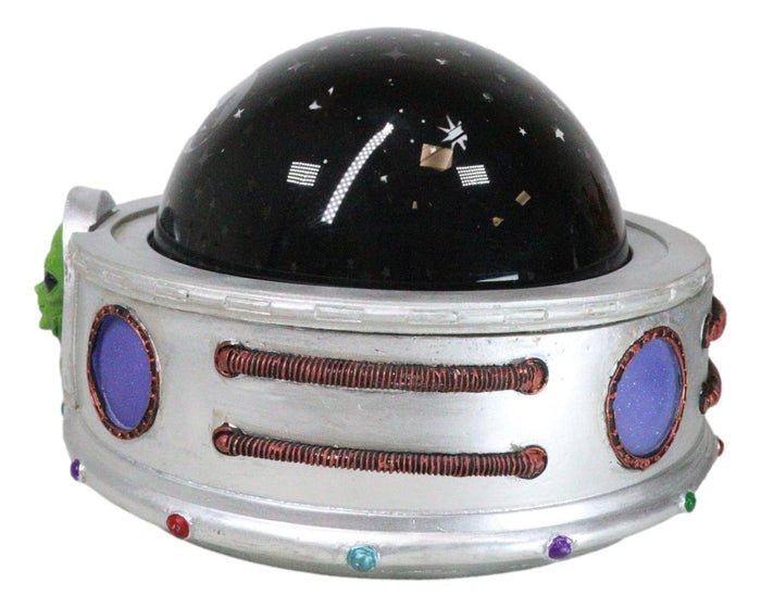 Ebros Gift UFO Outer Space Celestial Moon And Stars Roswell Alien Projector Night Light