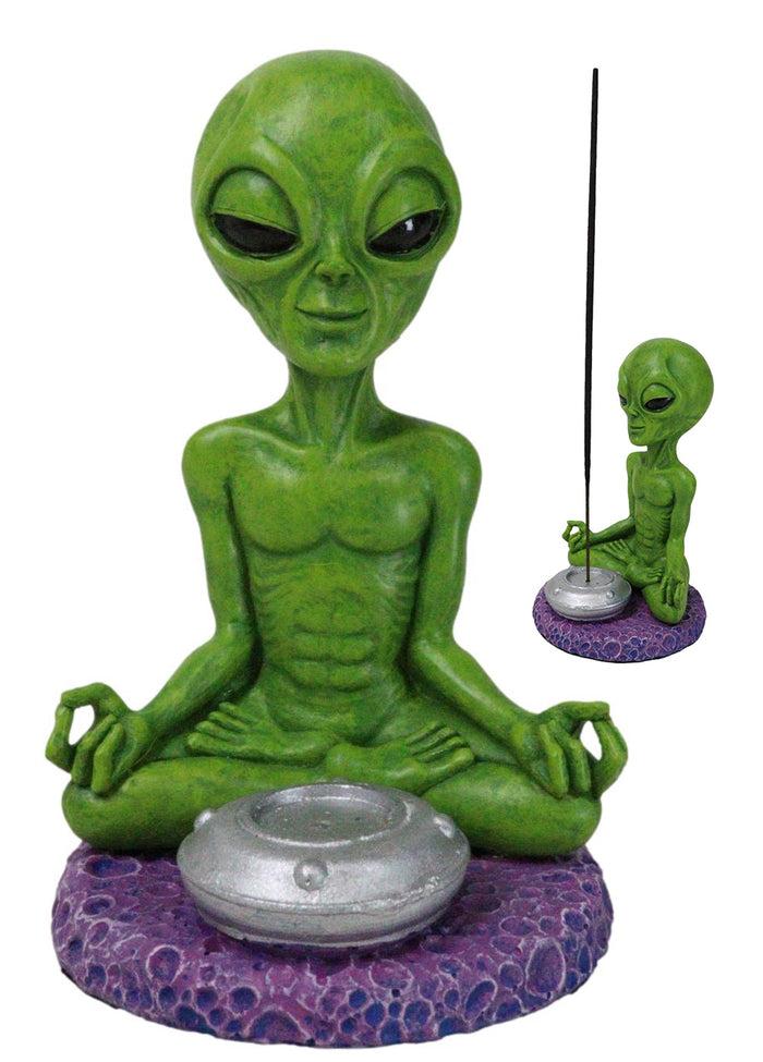 ebros gift UFO Outer Space Extra Terrestrial Roswell Alien Yoga Meditation Incense Burner