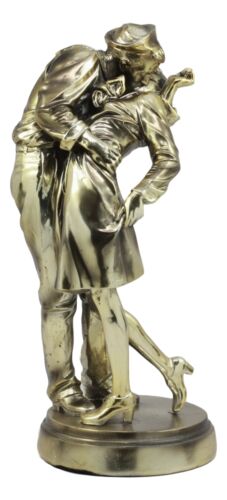 Ebros Gift Unconditional Surrender Bronzed Navy Sailor Kissing Nurse Statue World War 2