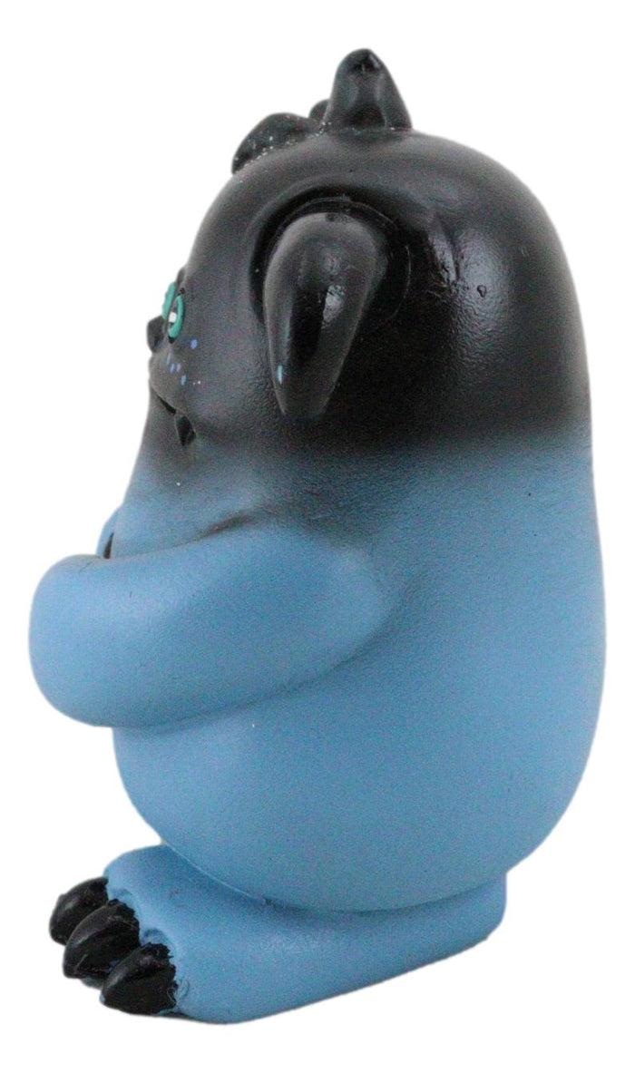 Ebros Gift Underbedz Blue Black Zorg The 4 Eyed Alien Monster With Droopy Horns Figurine