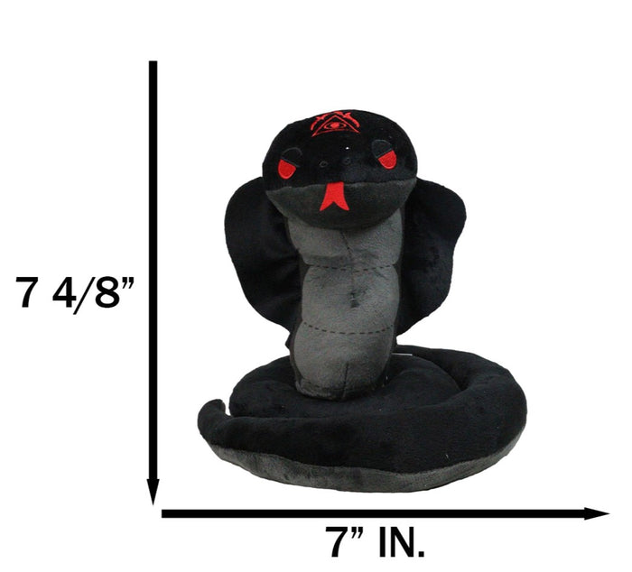 Ebros Gift Underworld Mythological Creature Venomous Cobra Snake Decorative Luxe Soft Plush
