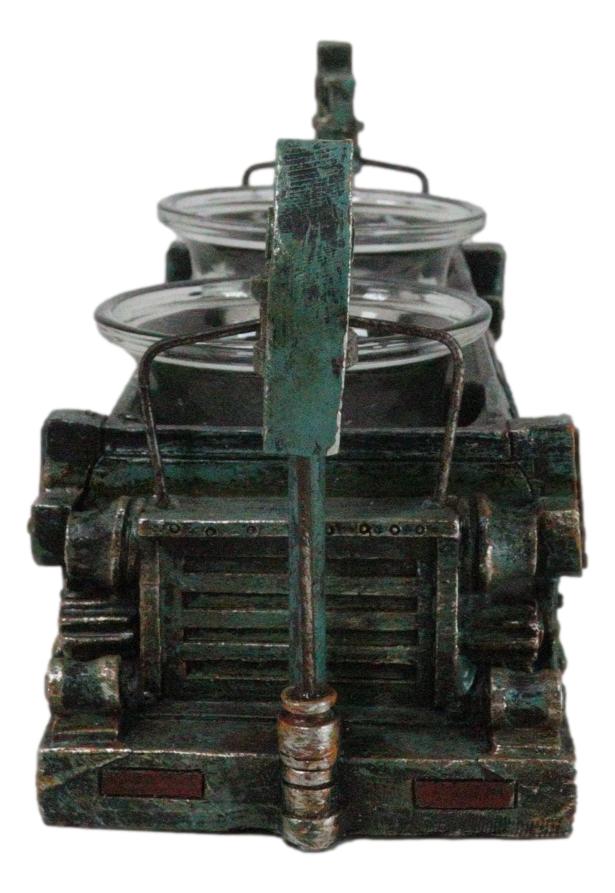 Ebros Gift US Flag Nodding Donkey Pumpjack Oil Derrick Rigs Triple Votive Candleholder