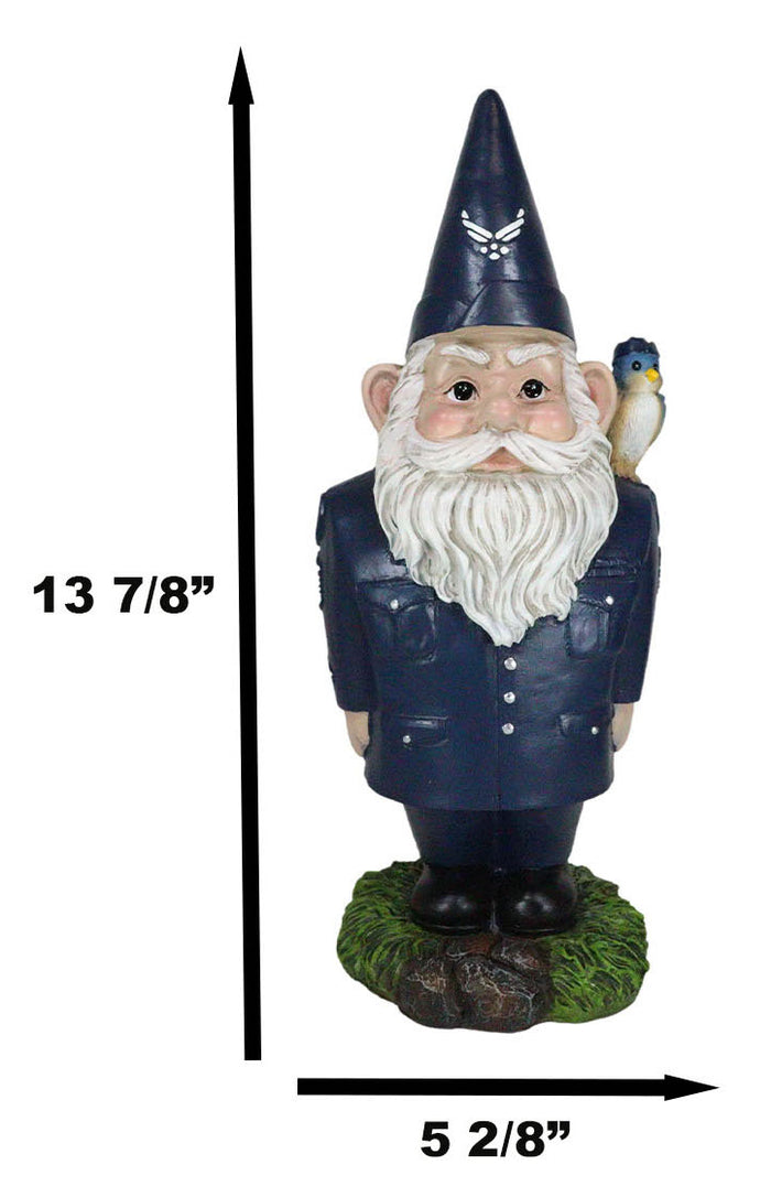 Ebros Gift USA Patriotic Armed Forces Military Air Force Gnome Statue Defend The Skies