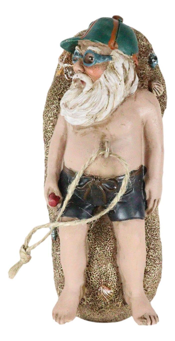 Ebros Gift Vacation Santa Claus In Swim Trunks Beach Sunbathing Christmas Tree Ornament