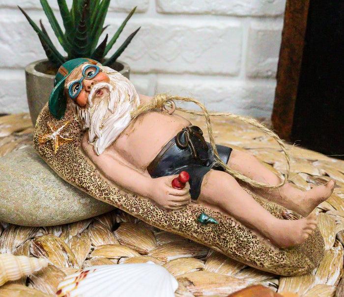ebros gift Vacation Santa Claus In Swim Trunks Beach Sunbathing Christmas Tree Ornament
