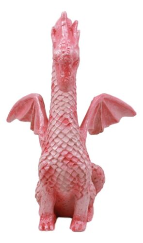 Ebros Gift Valentine Cupid Love Pink Dragon Figurine 4.25"H Romantic Female Dragon Statue