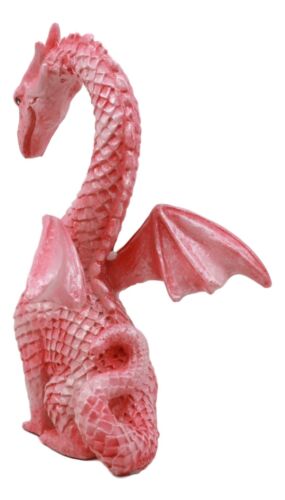 Ebros Gift Valentine Cupid Love Pink Dragon Figurine 4.25"H Romantic Female Dragon Statue