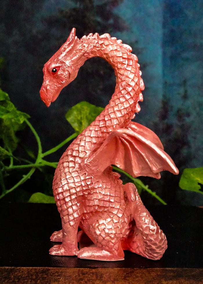 ebros gift Valentine Cupid Love Pink Dragon Figurine 4.25"H Romantic Female Dragon Statue