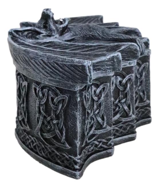 Ebros Gift Vampire Nosferatu Bat Pentagram Celtic Knotwork Rune Symbols Decorative Box