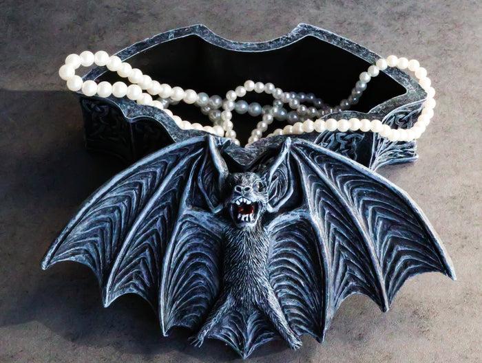 ebros gift Vampire Nosferatu Bat Pentagram Celtic Knotwork Rune Symbols Decorative Box