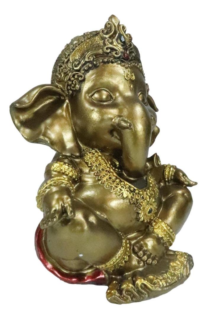 Ebros Gift Vastu Hindu Elephant God Baby Ganesha Ganapati Sitting In Meditation Figurine
