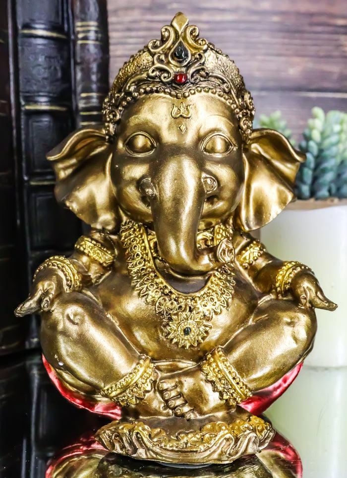 ebros gift Vastu Hindu Elephant God Baby Ganesha Ganapati Sitting In Meditation Figurine